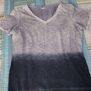 Elie Tahari Black and Gray Ombre Tee, Medium